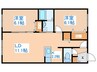 グランドウエスト円山五番館 2LDKの間取り