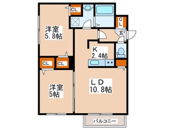 間取図 Ｂ．ｂｌｏｏｍ　２１