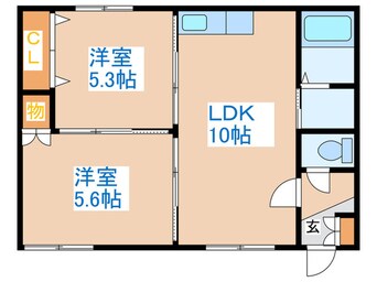間取図 ビッグバ－ンズＭＳ八軒Ⅲ