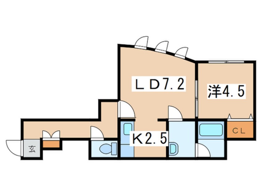 間取図 グランピュア菊水