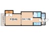 アルファスクエア南５条 1DKの間取り