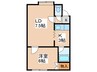 ルシーダ菊水元町 1LDKの間取り