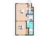 ウイング北２８条 1LDKの間取り