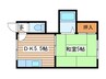 ビアンカマンション 1DKの間取り