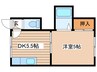 ビアンカマンション 1DKの間取り