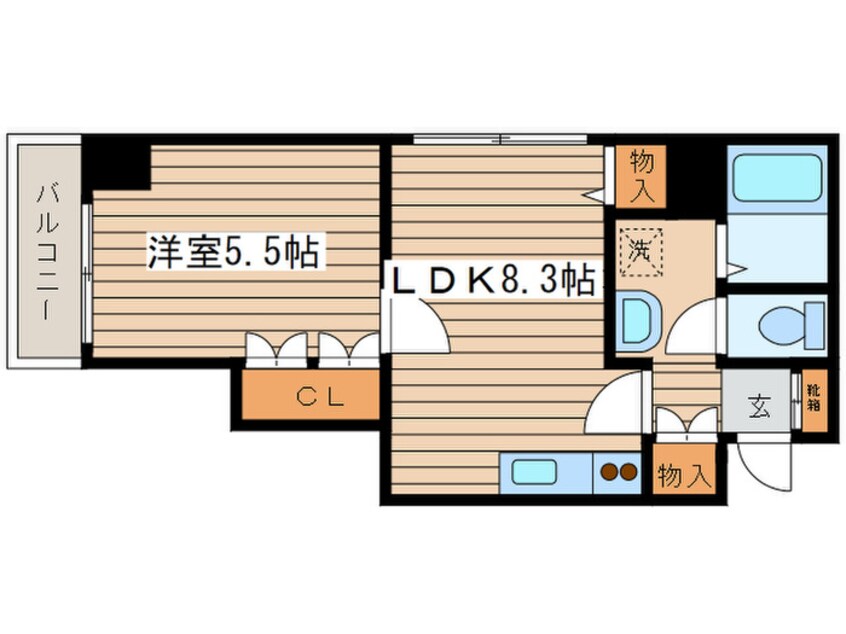 間取図 ブル－スカイ北２０