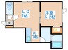 ラピスラズリ 1LDKの間取り