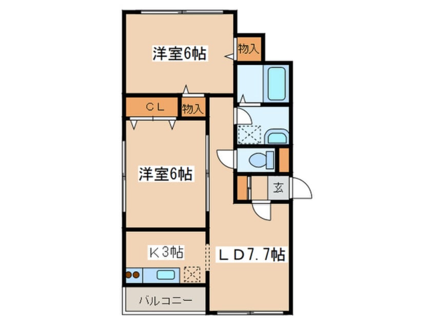 間取図 アベニ－ル３６