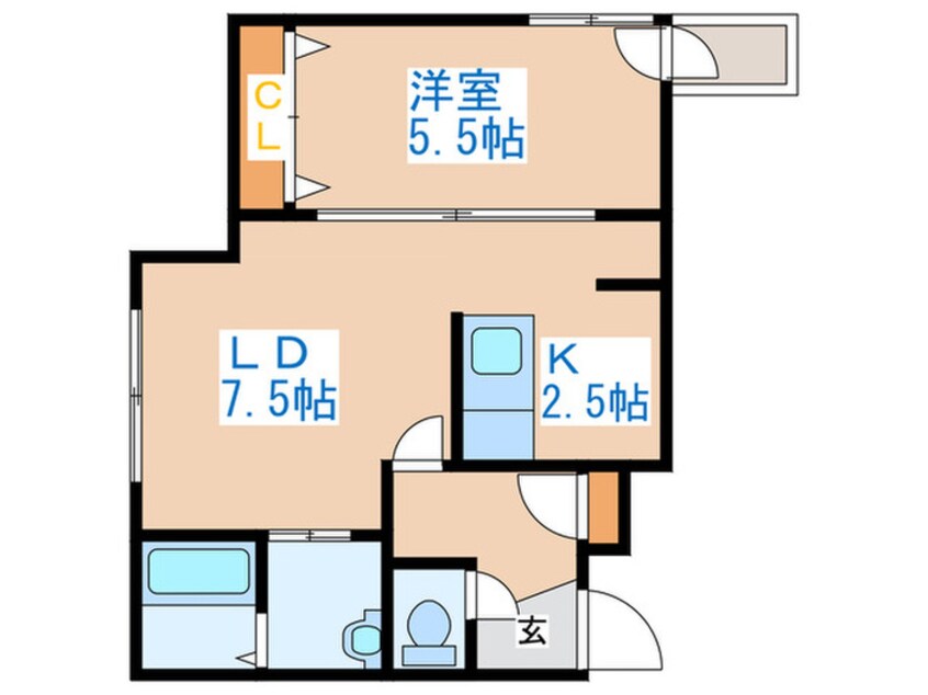 間取図 ラカーサフェリーチェ琴似