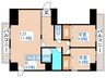 サンコ－ト南８条 2LDKの間取り