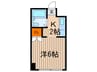 藤井ビル北14条 1Kの間取り