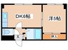 藤井ビル北14条 1DKの間取り