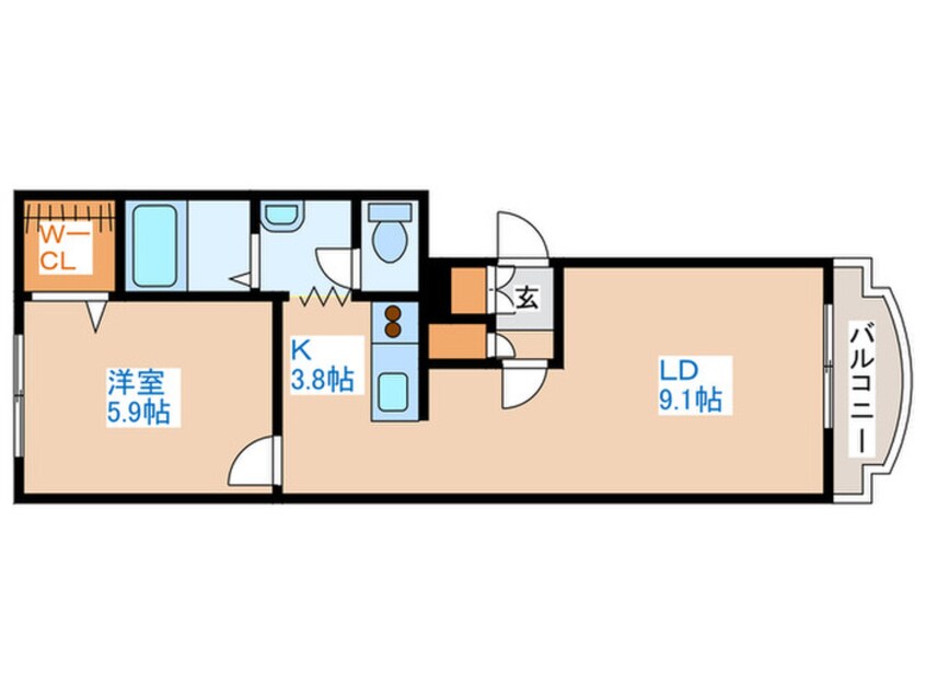 間取図 ピュアグリ－ン南郷