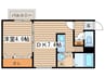 アルセンＮ２６ 1DKの間取り