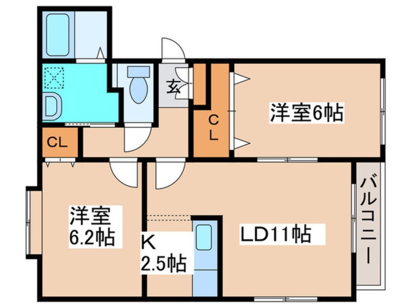 間取図 ノ－ヴァ３２・Ｂ