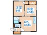 リラハイツ 2DKの間取り