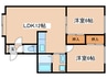 エルム２０ 2LDKの間取り