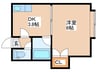 アーバンコート宮の森 1DKの間取り