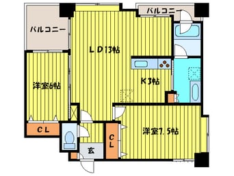 間取図 NOVA知事公館前