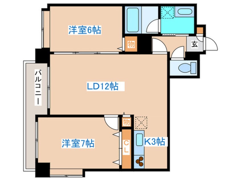 間取図 NOVA知事公館前