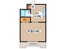 山水ビルサンスィ－トヴィラ 1DKの間取り
