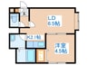 Ｕｒｉｚｕｎ　Ａｐｔ． 1LDKの間取り