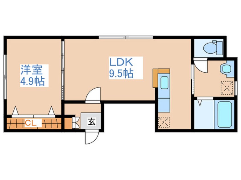 間取図 クレイパレス中の島