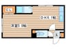 ハーベストⅡ 1DKの間取り