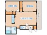 ライフ新発寒３・１ 2LDKの間取り