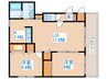 ライフ新発寒３・１ 2LDKの間取り