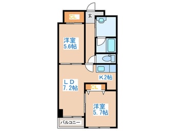 間取図 フレ－ル山の手
