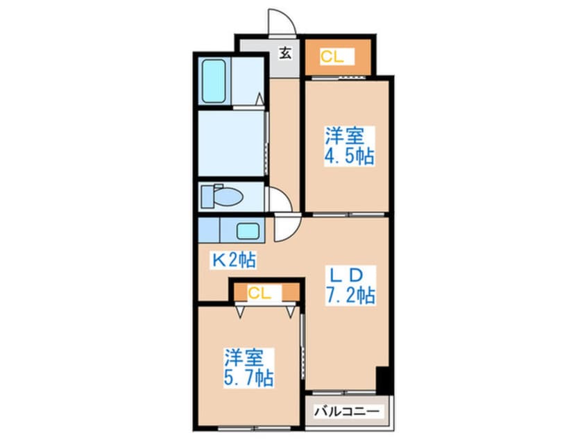 間取図 フレ－ル山の手