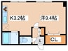コ－ポイワムラ 1Kの間取り