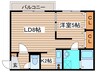 カトラン麻生 1LDKの間取り