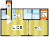 アミティエ24 1LDKの間取り