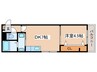 ブルーベル北22 1DKの間取り