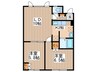 第３コ－ポ長谷川 2LDKの間取り