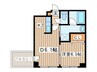 アバンサ－ル 1DKの間取り