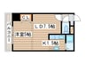 ミラバ澄川 1LDKの間取り