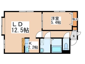 間取図 グランメ－ルらいらっく