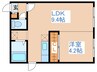 ア－バンテラス北２６条Ⅱ 1LDKの間取り