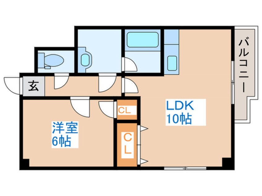 間取図 メゾンＨＯＸＩＮ南１０