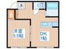 Ｓ．ＳビルⅢ 1DKの間取り