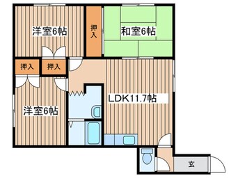 間取図 アバカスヴィラ月寒