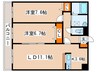グラン・ヴァレ山鼻 2LDKの間取り