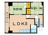 朝日レジデンス 2LDKの間取り