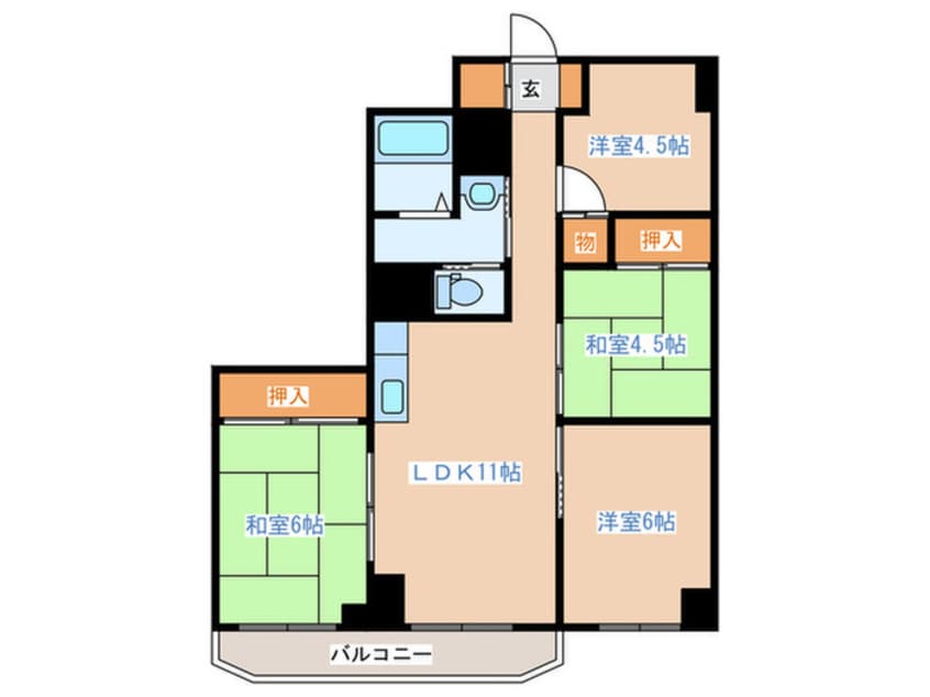 間取図 平岸ハイツ第１