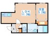 カームシティ８２１－Ⅱ 1LDKの間取り