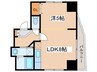 リライエンス円山 1LDKの間取り