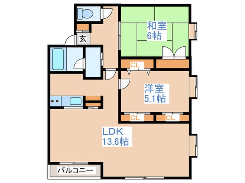 間取図 クリオパレス青葉　壱番館